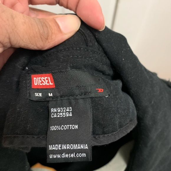 Black Diesel Canvas Coat - Picture 4 of 7